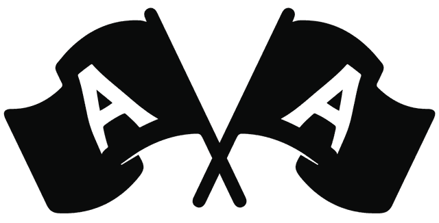 Crossed racing flags